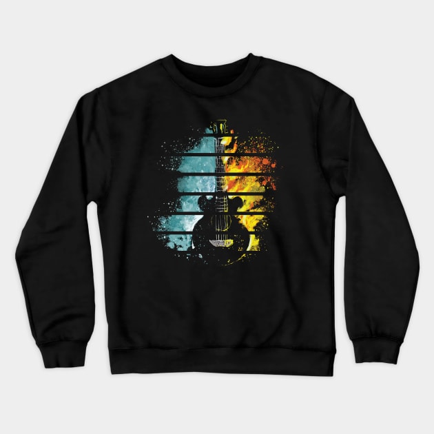Blues Guitar - For Men and Women Fans of the Blues Crewneck Sweatshirt by Graphic Duster